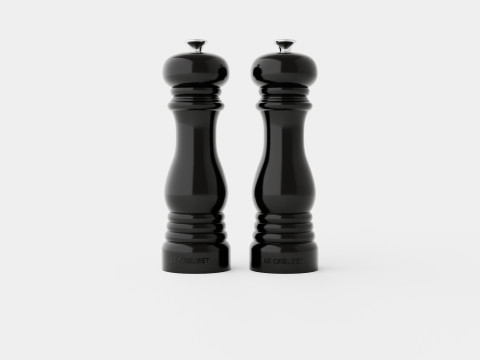 Salt and pepper grinder set glossy Black 3D 모델