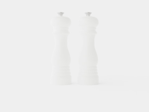 Salt and pepper grinder set glossy White 3D 模型