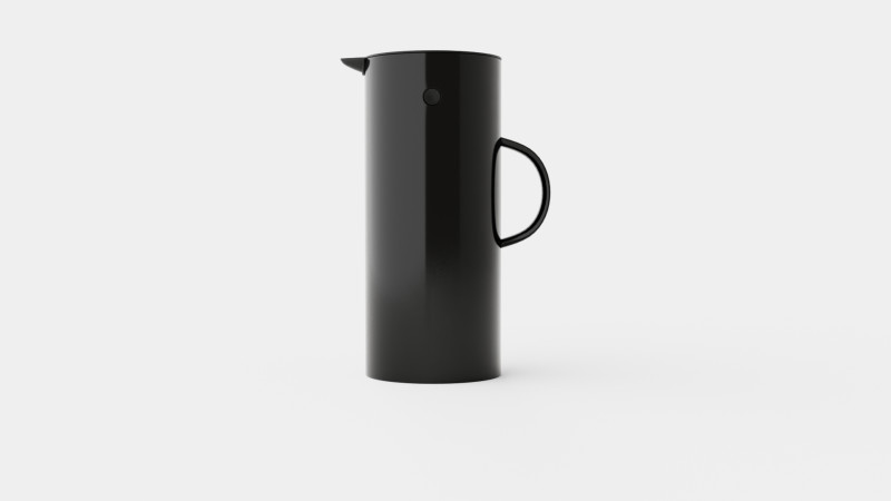 Classic Thermos Black 3D Model .c4d .max .obj .3ds .fbx .stl .blend