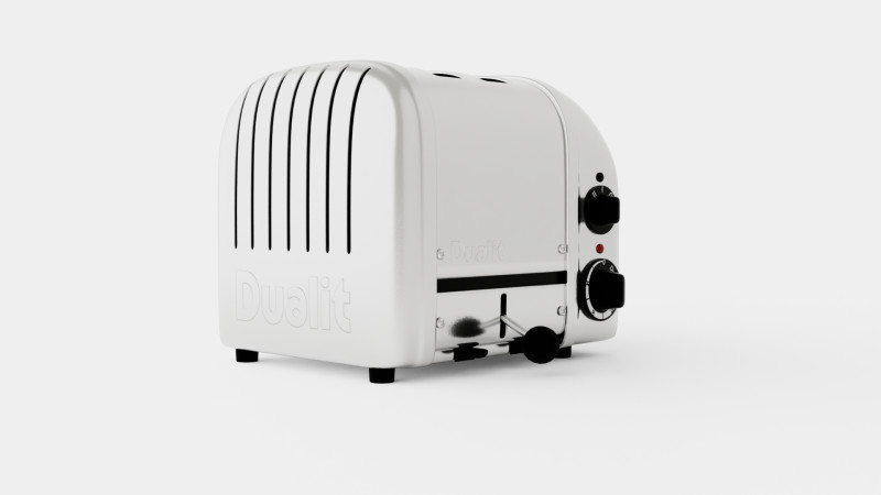 Classic Toaster 2 slices Stainless steel 3D 模型 .c4d .max .obj .3ds .fbx .stl .blend 