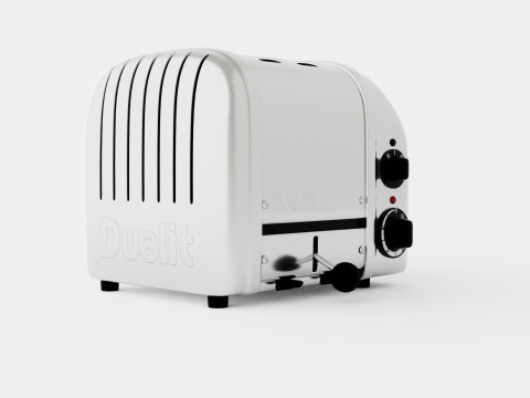 Classic Toaster 2 slices Stainless steel 3D Model