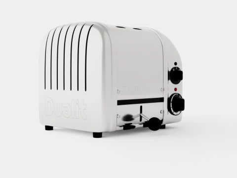 Klasyczny toster na 2 kromki Stal nierdzewna Model 3D