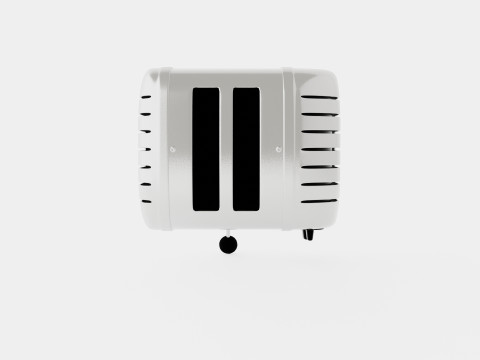 Classic Toaster 2 slices Stainless steel 3D 模型
