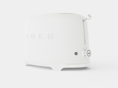 Retro Toaster 2 slices White 3D Model