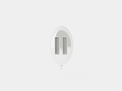 Retro Toaster 2 slices White 3D Model
