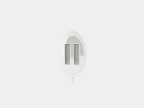 Retro Toaster 2 slices White 3D Model