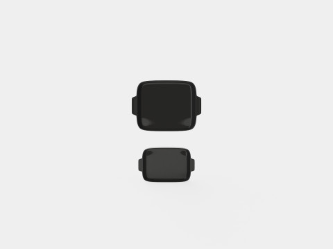 Oven dish set Stoneware Black 3D Model