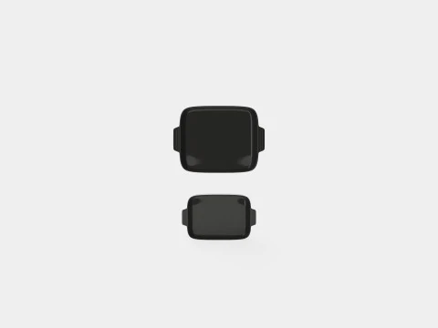Oven dish set Stoneware Black 3D Model