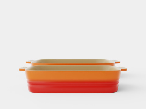 Oven dish set Stoneware Volcano 3D Model