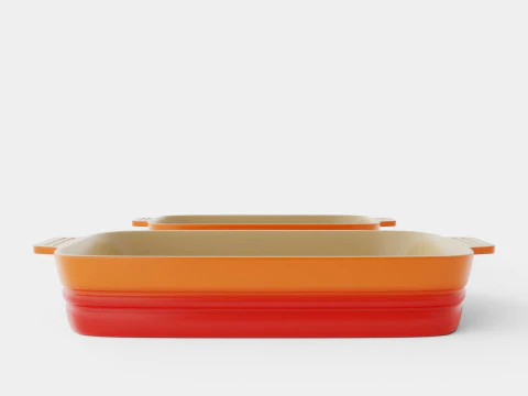 Oven dish set Stoneware Volcano 3D Model