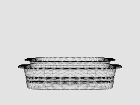 Oven dish set Stoneware Volcano 3D Model