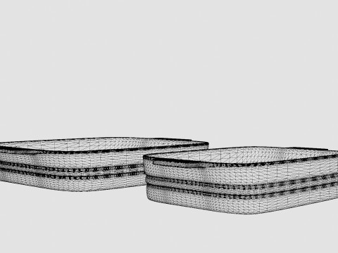 Oven dish set Stoneware Volcano 3D Model