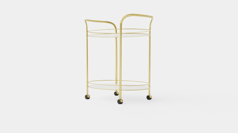 Christine Serving trolley Modelo 3D .c4d .max .obj .3ds .fbx .stl .blend 
