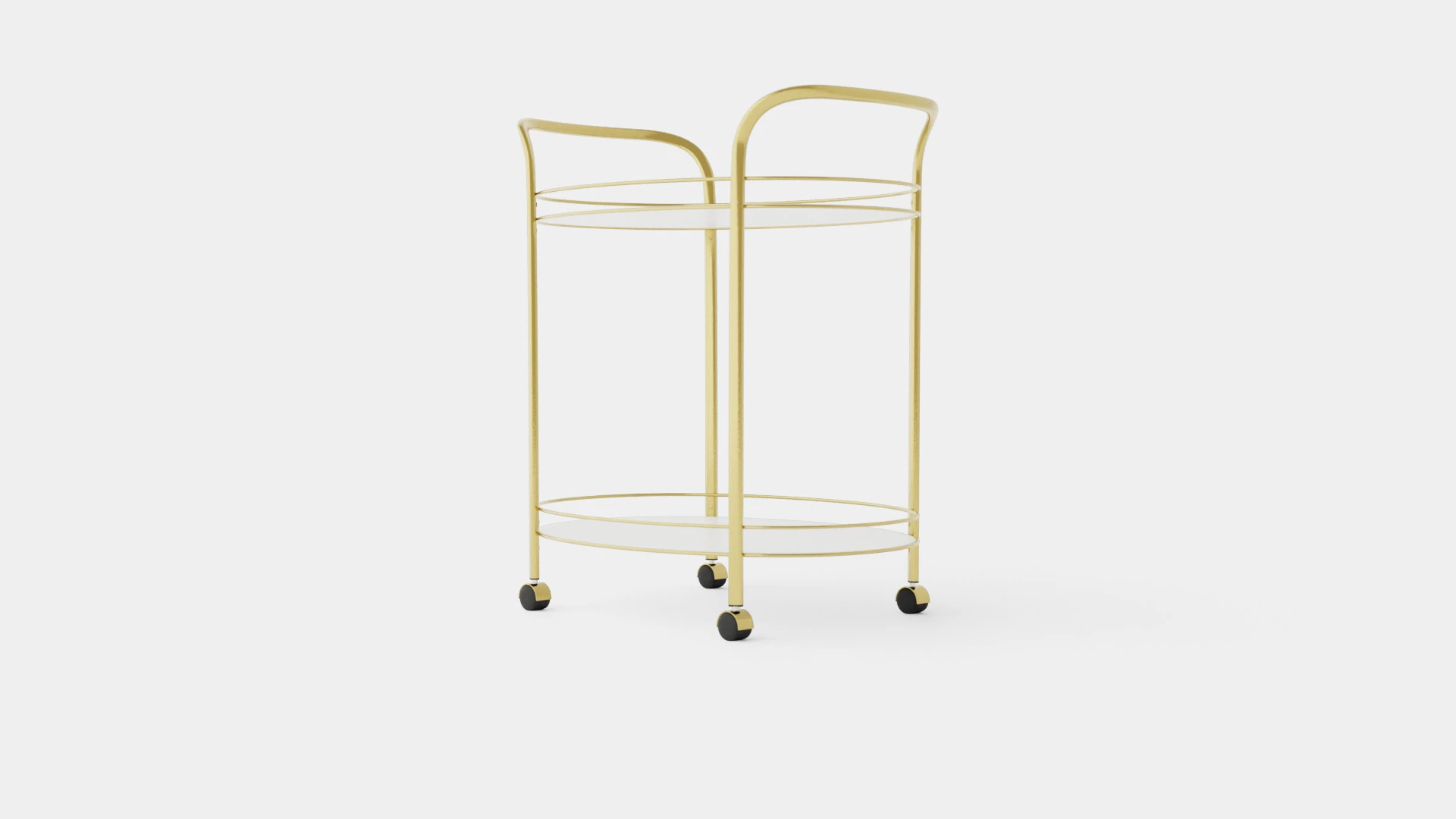 Christine Serving trolley 3D Model .c4d .max .obj .3ds .fbx .stl .blend 