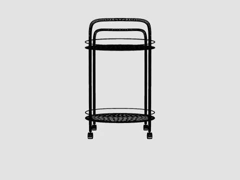 Christine Serving trolley 3D Model