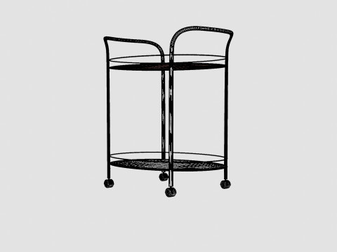 Christine Serving trolley Modelo 3D