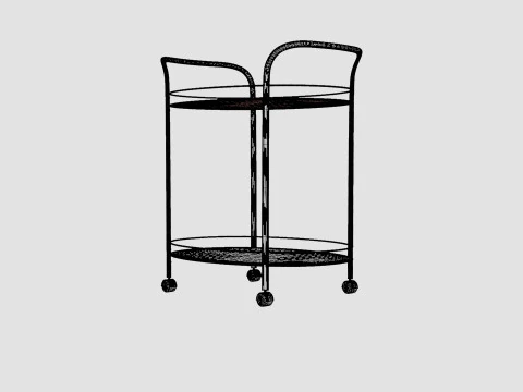 Christine Serving trolley 3D Model