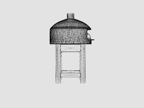 Modenzo Neapolitan Pizza oven built in biscotto brick 3D Model