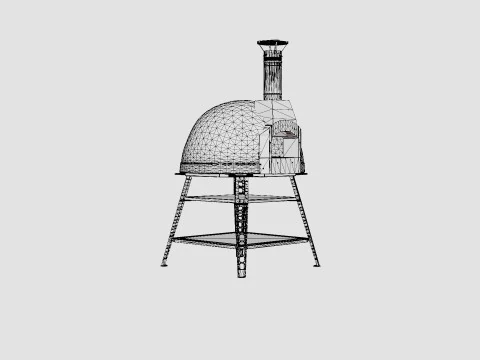 Valoriani Baby 60 wood fired pizza oven 3D Model