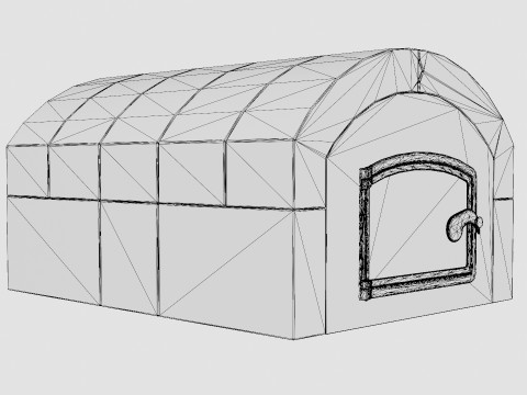Wood fired baking oven Hemsedal 5 3D Model