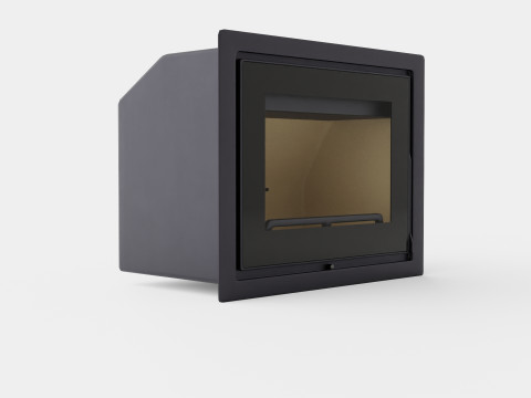 Heta Scan Line Panorama fireplace insert 3Dモデル
