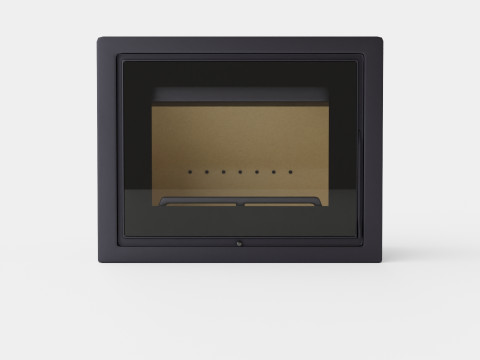 Heta Scan Line Panorama fireplace insert 3D Model