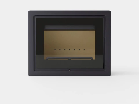 Heta Scan Line Panorama fireplace insert 3D Model