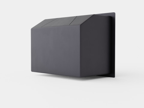 Heta Scan Line Panorama fireplace insert 3D Model