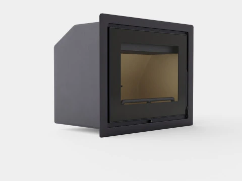 Heta Scan Line Panorama fireplace insert 3D Model