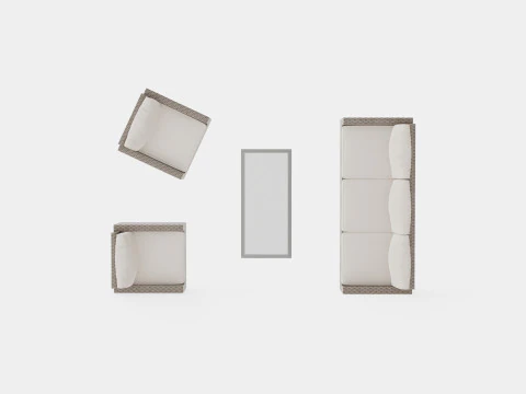 Canby sofa set 3D Model