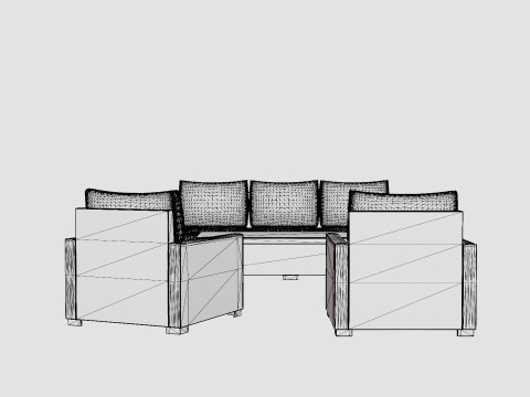 Canby sofa set 3D Model