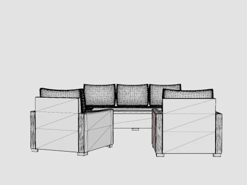 Canby sofa set 3D Model