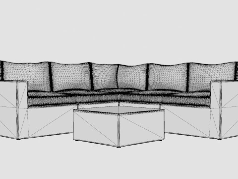 Minnesota sofa set 3D Model