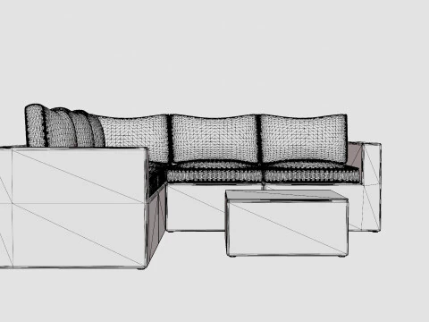 Minnesota sofa set 3D Model