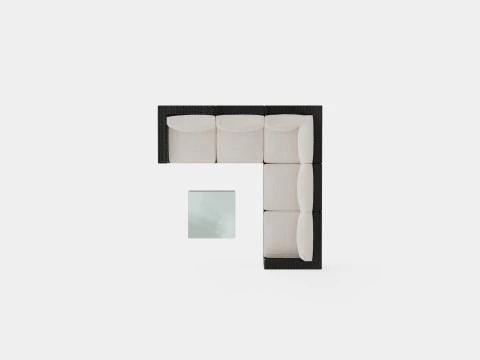 Minnesota sofa set 3D Model