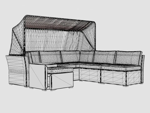 Minnesota sofa set 3D Model