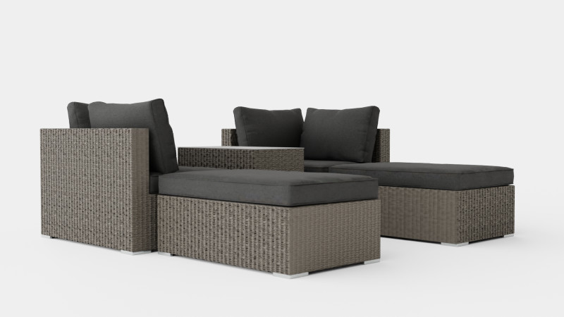 Chicago sofa set 3D Model .c4d .max .obj .3ds .fbx .stl .blend