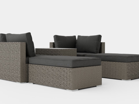 Chicago sofa set 3D Model