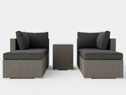 Chicago sofa set 3D Model