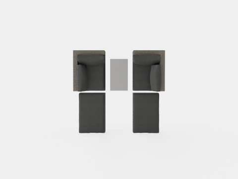 Chicago sofa set 3D Model