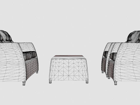 Key West sofa set 3D Model