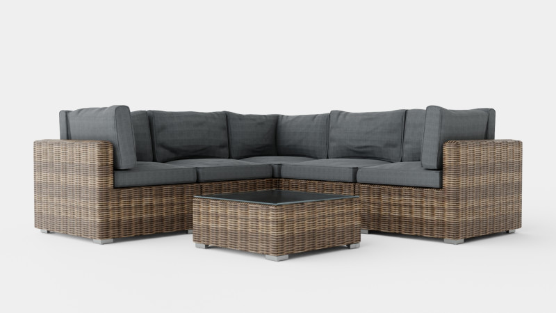 Provence sofa set 3D Model .c4d .max .obj .3ds .fbx .stl .blend 