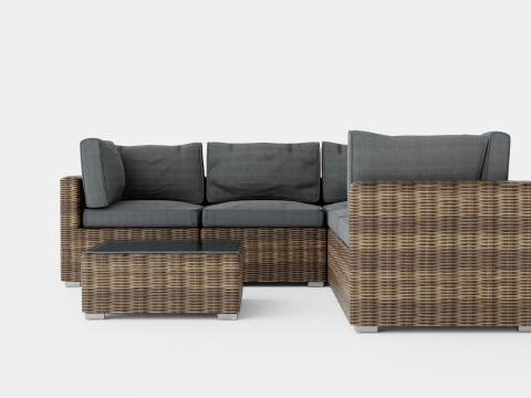 Provence sofa set 3D Model