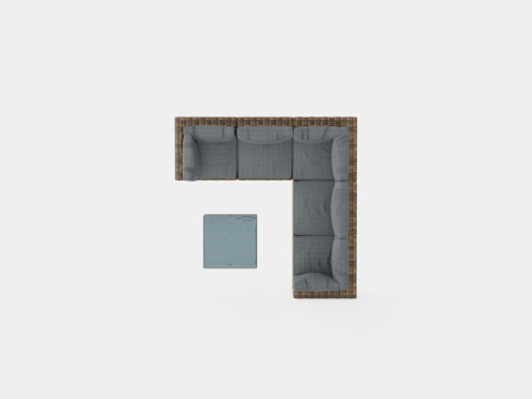 Provence sofa set 3D Model