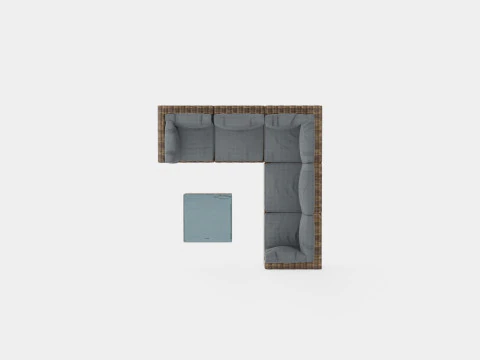 Provence sofa set 3D Model