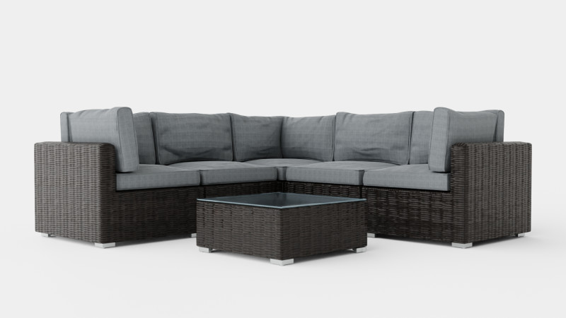 Provence sofa set 3D Model .c4d .max .obj .3ds .fbx .stl .blend 