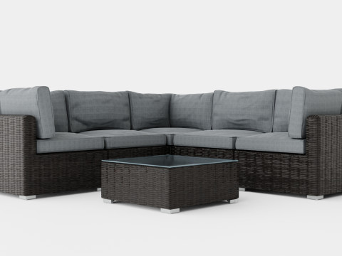 Provence sofa set 3D Model