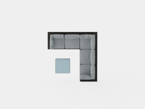 Provence sofa set 3D Model