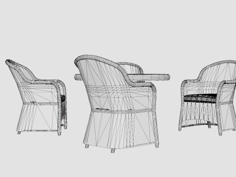 Roma dining set 3D Model