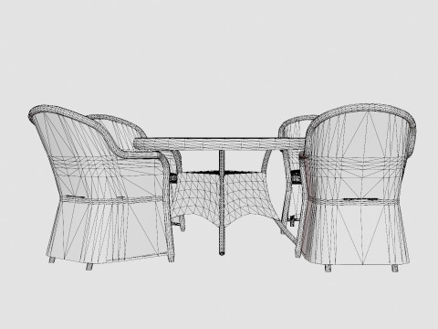 Roma dining set 3D Model